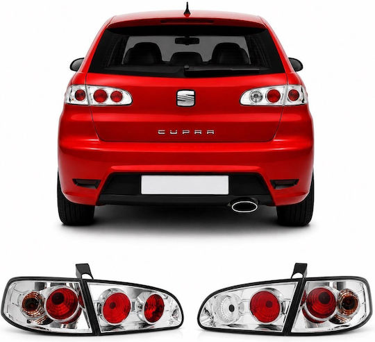 Set Πίσω Φανάρια Seat Ibiza 6l Look Lexus Χρώμιο 4 Τμχ Ltse06