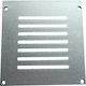 Set Silver Πλαστικο End Caps Profile P555 Set 2pcs Ventilation Holes Ep555