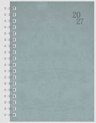 The Writing Fields Tagesagenda 2027 Grau Spiral...