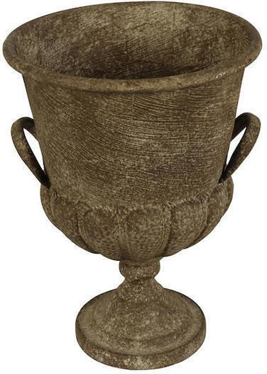 Atmosphera Metallic Bronze Plant Pot with Stand 28x39cm