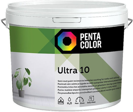 Pentacolor Πλαστικό Χρώμα για Εσωτερική Χρήση White 5lt