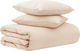 vidaXL Комплект Хотелска Завивка Бежова King Size 260x220 см 2 бр.