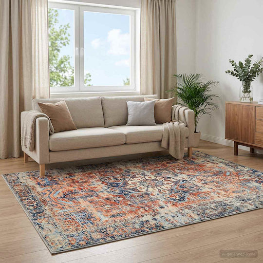 vidaXL Oriz Rectangular Rug Orange 140x200cm