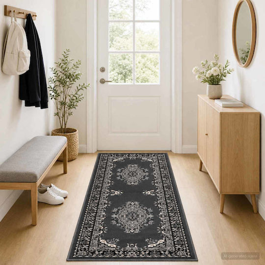 vidaXL Flornes Teppich Rechteckig Grau 100x200 cm 42057542