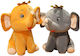 Plüschelefant mit Krone 30 cm Orange Ab 12 Monaten