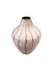 Capolavoro Dekorative Metallvase Rosa 24x24xH34cm