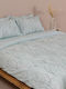 Sunshine Feelings 2054 Cotton Duvet Cover Set 170x250cm Single with Pillowcase Aqua