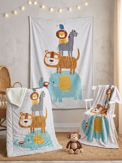 Rythmos Pătură De Înfășat și De Leagăn Din Fleece Multicoloră 80x110 cm