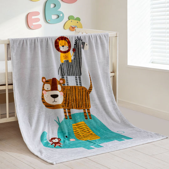 Rythmos Fleece Cot Blanket Multicolour 110x140cm