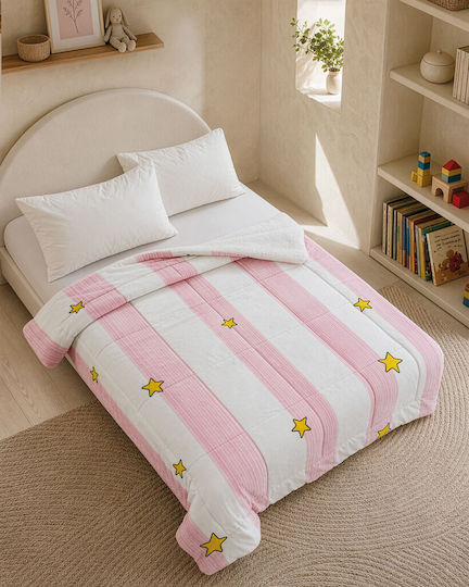 Rythmos Κουβέρτα Fleece Ροζ 220x160εκ.