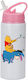 Winnie-Pooh-Trinkflasche 600 ml Weiß mit rosa Deckel