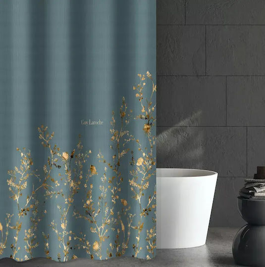Guy Laroche Fabric Shower Curtain with Grommets 180x185cm Cement