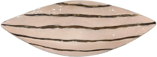 Capolavoro Servierplatte aus Porzellan Rosa 40x17 cm
