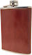 Метална Джобна Манерка за Алкохол от Неръждаема Стомана с Вместимост 240ml 8oz Кафява Aria Trade