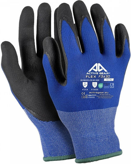Active Gear Blaue Nitril-Arbeitshandschuhe