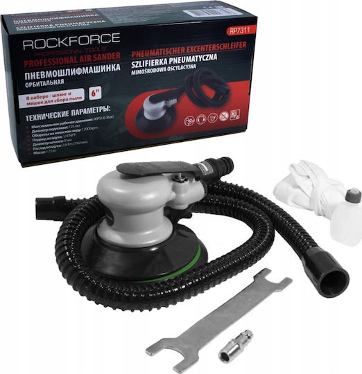 Rockforce Ексцентрикова Пневматична Шлайфмашина с Диаметър 150mm и Скорост 12000rpm