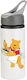 Trinkflasche Winnie Pooh 600 ml Weiß mit grauem Deckel