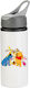 Trinkflasche Winnie Pooh 600 ml Weiß mit grauem Deckel