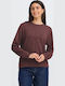 Fraurora Women's Burgundy Polo Blouse