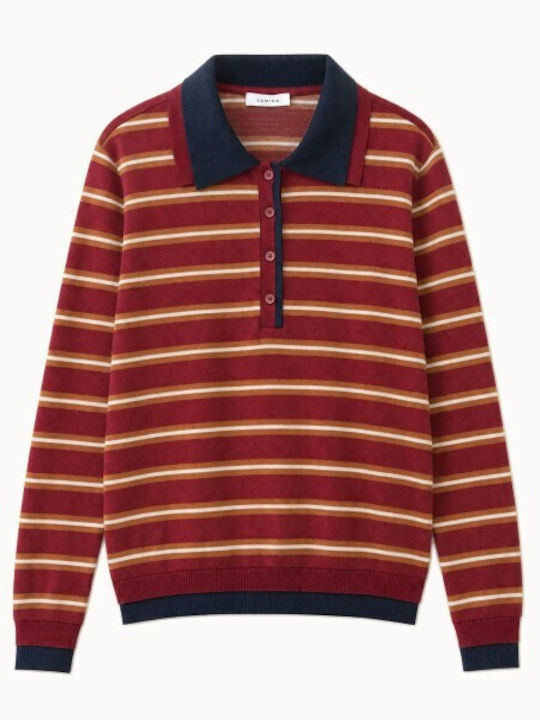 Burgundy Women's Polo Blouse