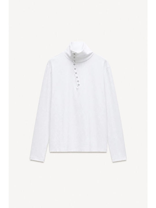 Lumina Women's Cotton Long Sleeve Blouse Blanco