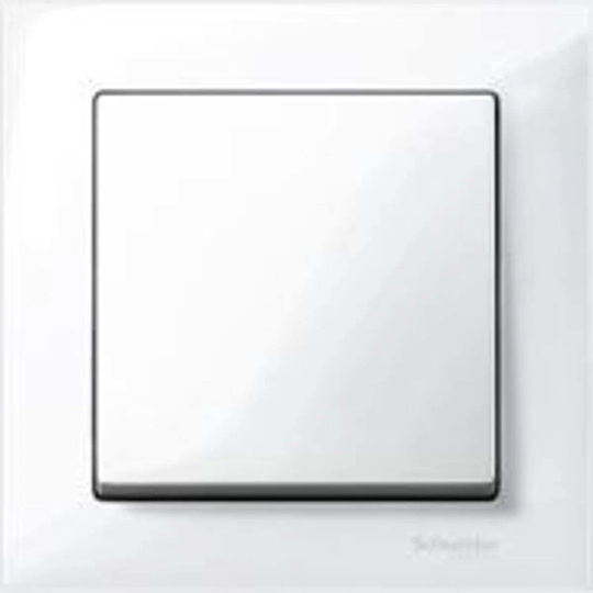 Schneider Electric Merten Recessed Single Wall Switch with White Frame