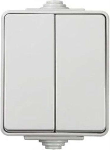 Kanlux Waterproof Recessed Wall Switch with Grey Frame
