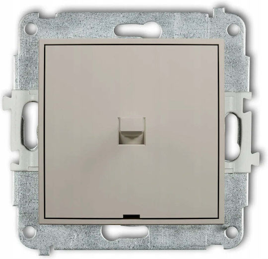 Karlik Recessed Wall Switch without Frame Brown