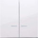 Kontakt-Simon Recessed Double Wall Switch with Frame Aller Retour White