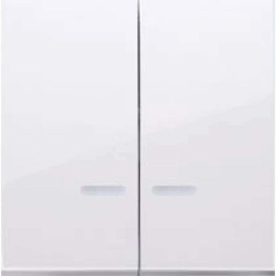 Kontakt-Simon Recessed Double Wall Switch with Frame Aller Retour White