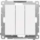 Kontakt-Simon Recessed Triple Wall Switch Without Frame White