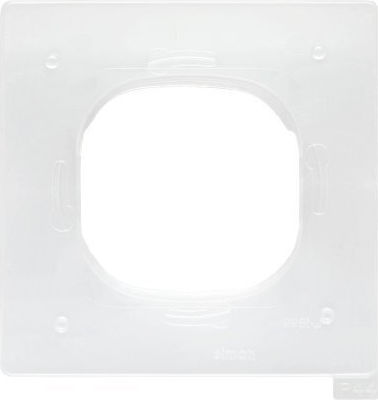 Kontakt-Simon 1-fach-Schalterrahmen in transparenter Farbe Transparent