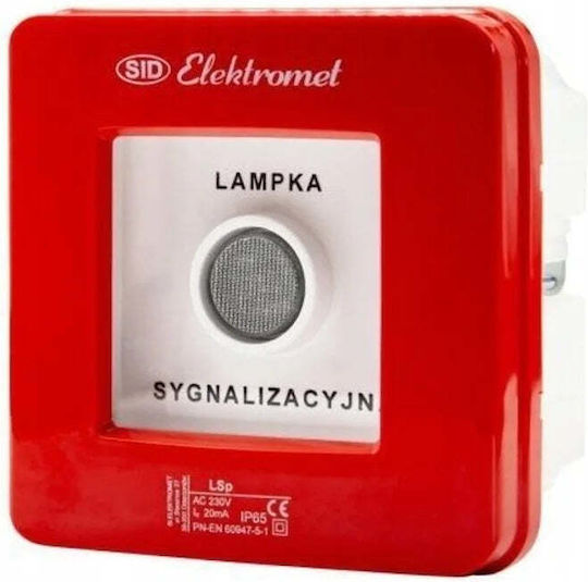 Elektromet Lampă Indicatoare de Bord Simplă Roșie