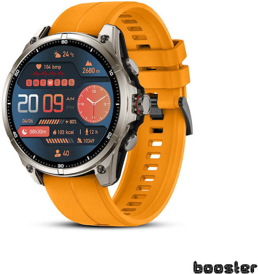 Booster Military M3 Waterproof Smartwatch with Heart Rate Monitor (Cosmic Orange)
