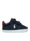 Ralph Lauren Βρεφικά Sneakers Αγκαλιάς Navy Μπλε Polo