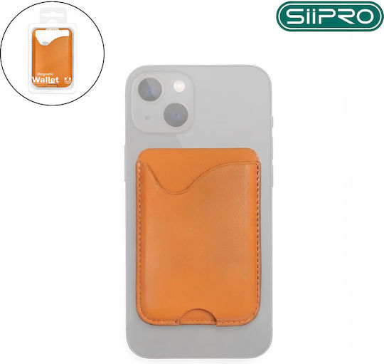SiiPro MagSafe Card Holder Art-5005 in Orange Color
