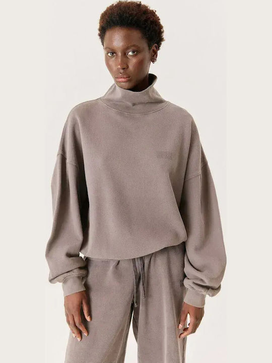 Women's Long Sleeve Cotton Sweater Grey