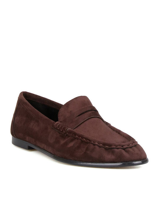 Silia D Suede Women's Loafers in Brown Colour