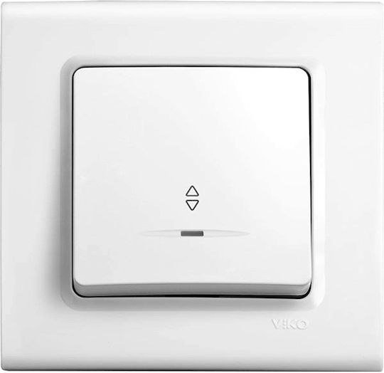Viko Recessed Wall Switch with Frame Aller Retour White