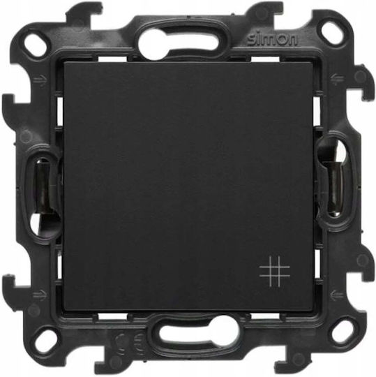 Kontakt-Simon Recessed Wall Switch Without Frame Medium Black