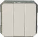Harry Potter Recessed Triple Wall Switch Without Frame White