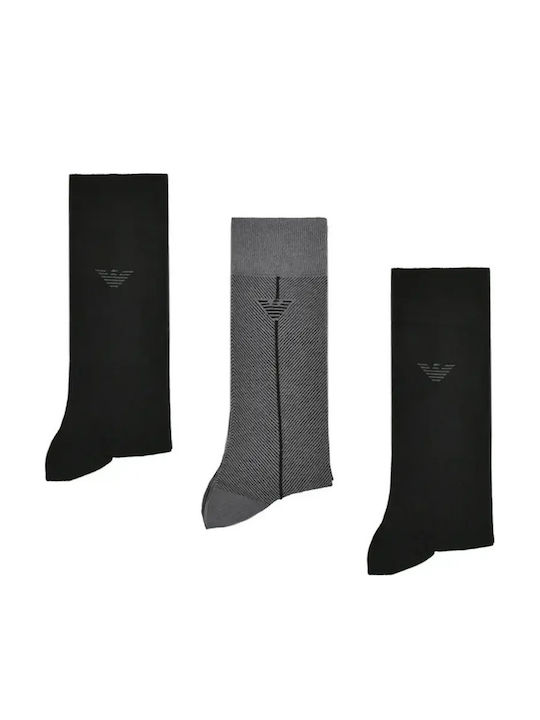 Emporio Armani Herren Socken Schwarz 3er-Pack