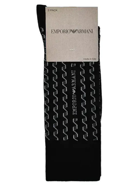 Emporio Armani Herren-Socken Schwarz 2er-Pack