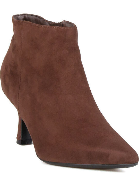 Silia D Braune Damen-Wildleder-Stiefeletten bis...