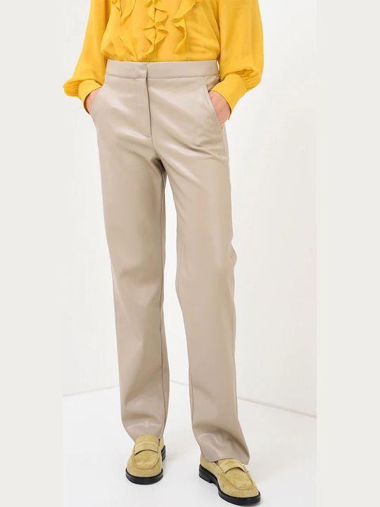 Damen-Stoffhose Turtledove / Beige