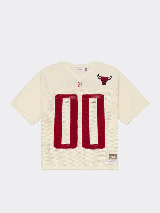Mitchell & Ness Chicago Кремав пуловер