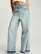 Pantaloni Jeans de Damă cu Croială Wide