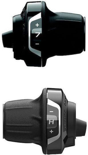 Shimano SL-RV400 R+L 3 Friction X7-Speed Revo Shifter R:2050mm L:1800mm 600x600x300mm Black Outer W O.G.D Ind. Pack