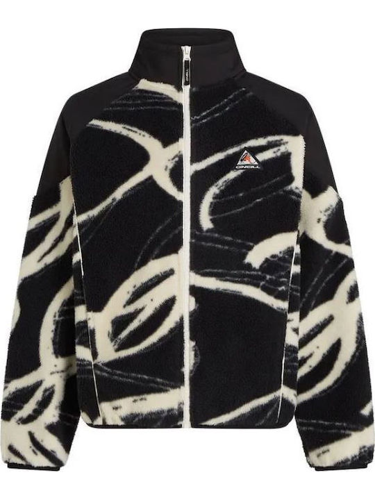Women's Black Sweatshirt Cardigan