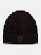 Women's Knitted Beanie in Brown